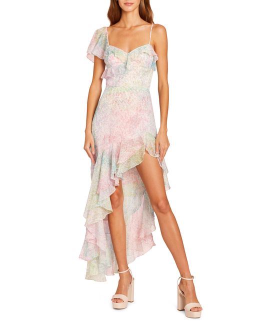 Amanda Uprichard Multicolor Lively Floral Asymmetric Dress