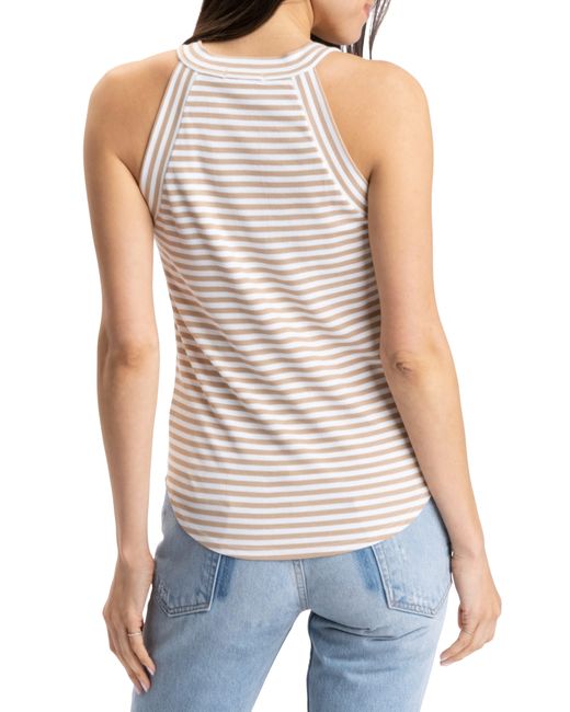 Threads For Thought Blue Maresia Stripe Feather Rib Tank