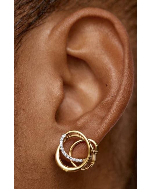 Monica Vinader Metallic Nura Lab-Created Diamond Pavé Stud Earrings