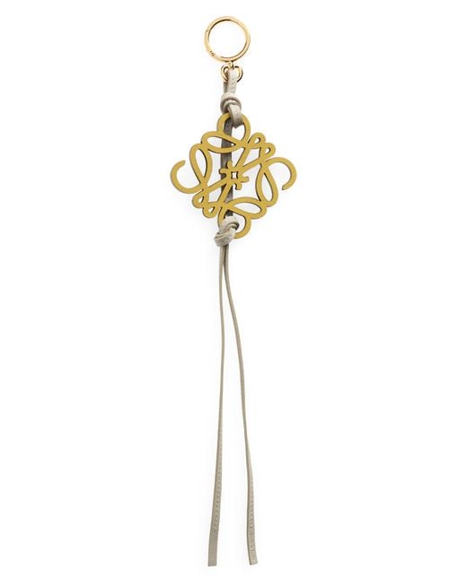 Loewe Anagram Leather Bag Charm in Metallic Lyst