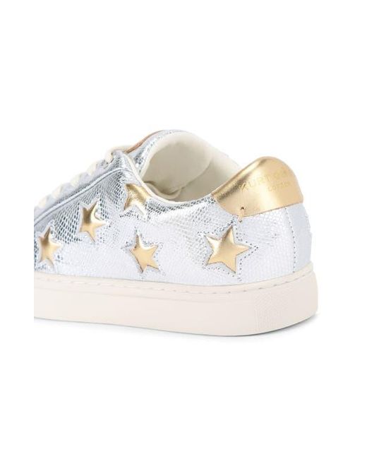 Kurt Geiger White Lane Star Snakeskin Embossed Sneaker