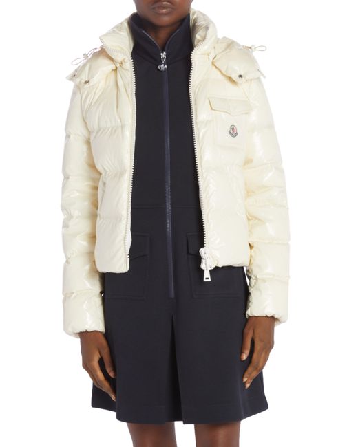 Moncler Blue Andro Hooded Down Puffer Jacket