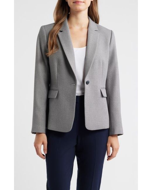 Tahari Gray One-Button Blazer