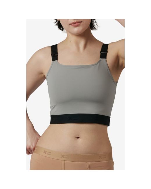 TOMBOYX Gray Compression Plus Crop Top