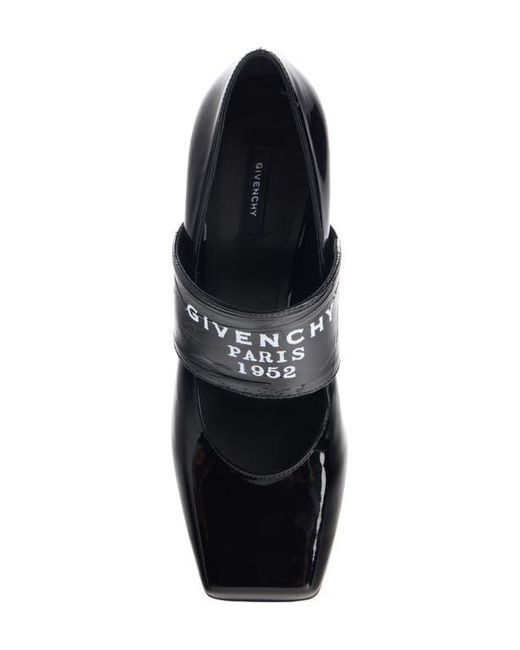 Givenchy Black Logo Square Toe Mary Jane Pump
