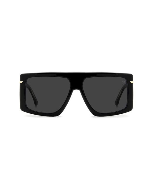 Victoria Beckham Black 59Mm Rectangular Sunglasses