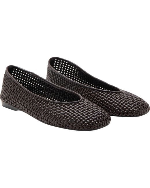Mango Black Braided Ballet Flat