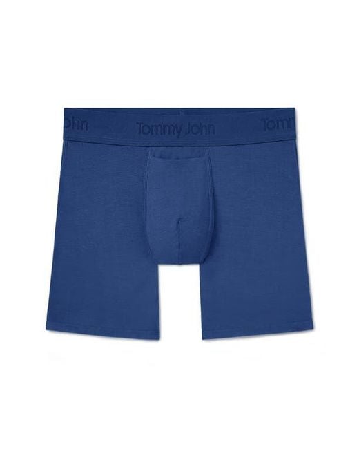 Tommy John Blue Second Skin 6-Inch Boxer Briefs for men