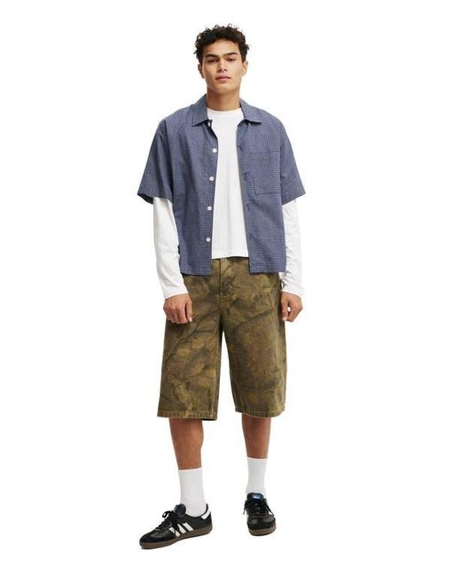 Cotton On Green Super Baggy Jort for men