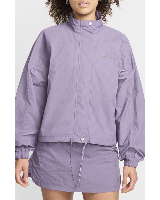 Nike Purple Trail Repel Water Repellent Running Jacket