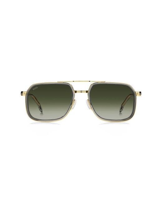 Boss Green 55Mm Rectangular Sunglasses for men