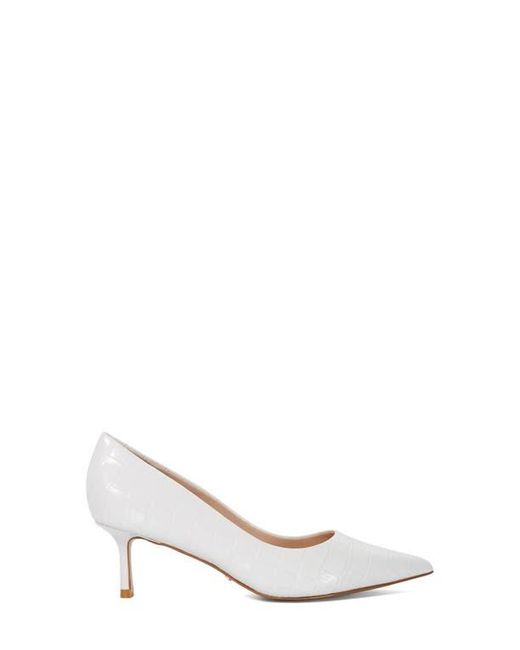 Dune White Achievable Pointed Toe Pump