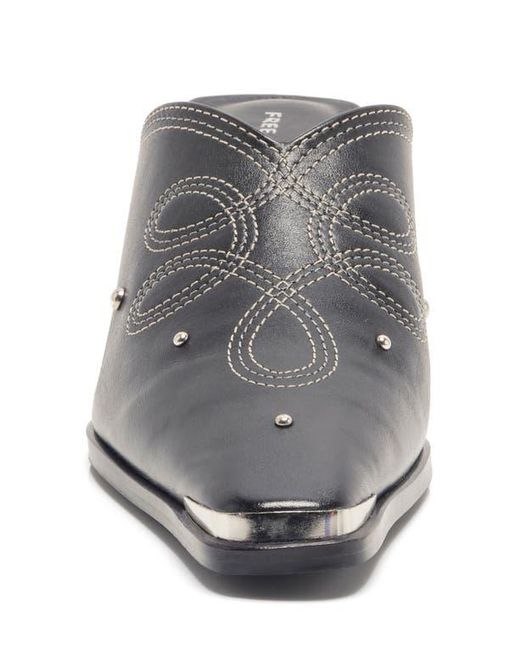 Free People Black Roxi Western Mule