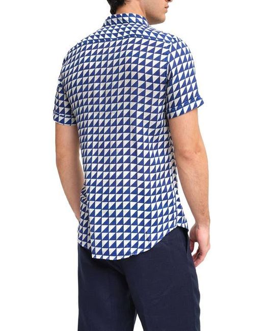 Peninsula Blue Tabaccara Linen Shirt for men