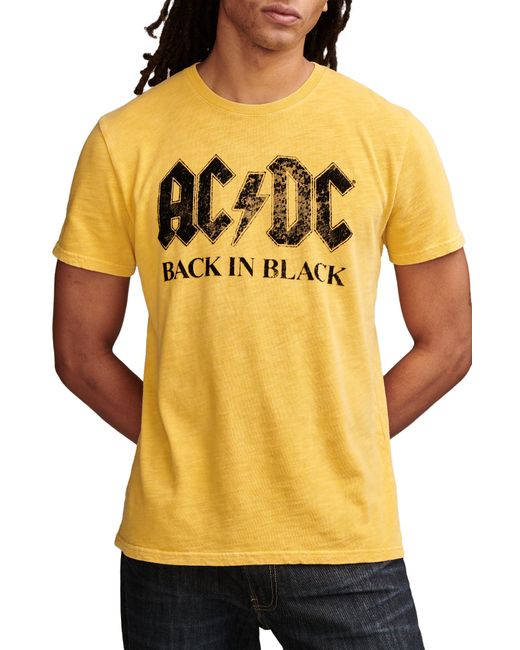 Lucky Brand Yellow Ac/dc Graphic T-shirt for men