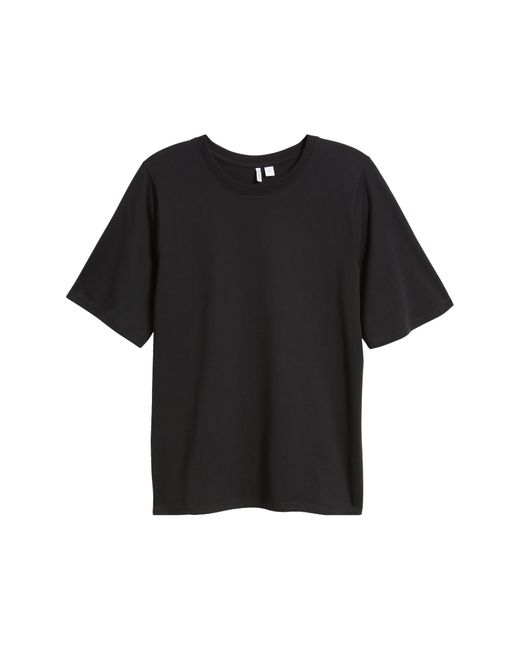 Nordstrom Black Relaxed Fit Pima Cotton Crewneck T-shirt