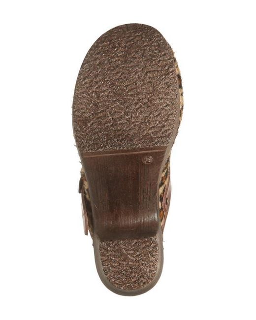 Chocolat Blu Brown Faro Genuine Calf Hair Platform Mule