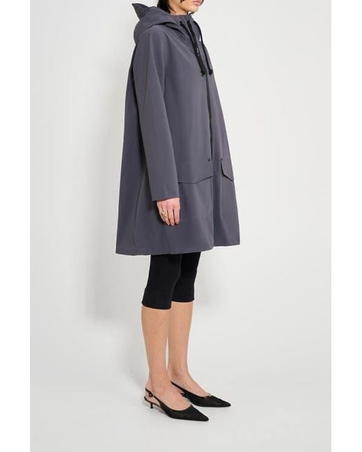 Stutterheim Blue Mosebacke Patch Matte Raincoat