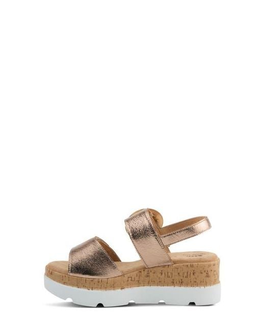 Spring Step Brown Abarah Slingback Platform Sandal