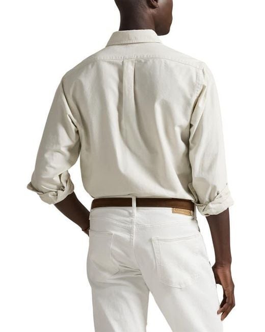 Polo Ralph Lauren Gray The Iconic Solid Cotton Button-Down Oxford Shirt for men