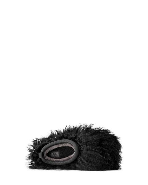 Ugg Black Tazz Fluff Momma Genuine Shearling Slipper