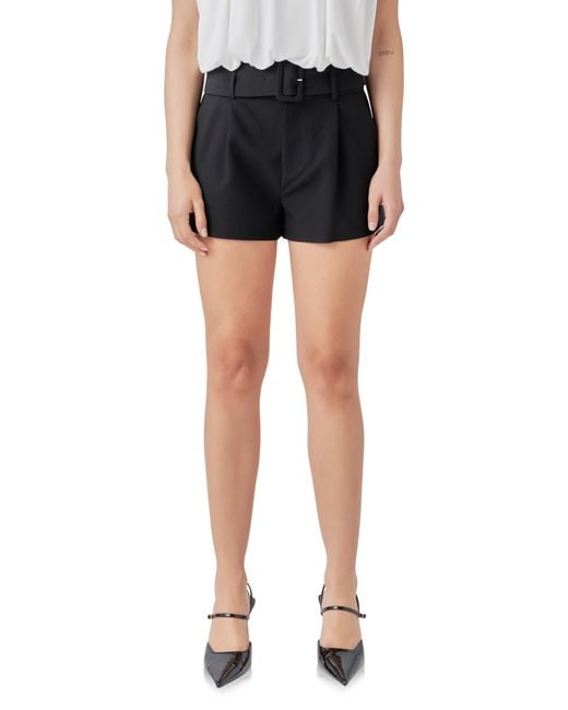 Endless Rose Black Belted Shorts