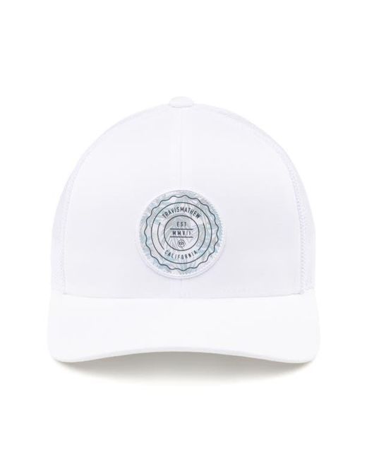 Travis Mathew White The Patch Floral Baseball Cap for men