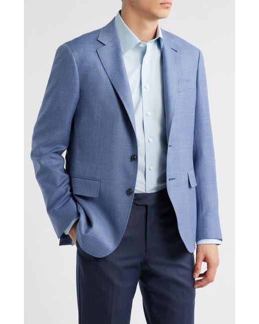 Canali Blue Kei Trim Fit Wool Sport Coat for men