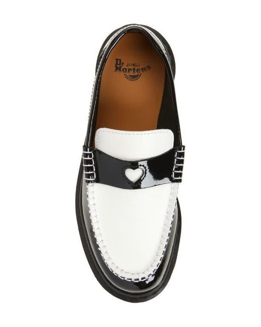 Dr. Martens Black Penton Heart Penny Loafer
