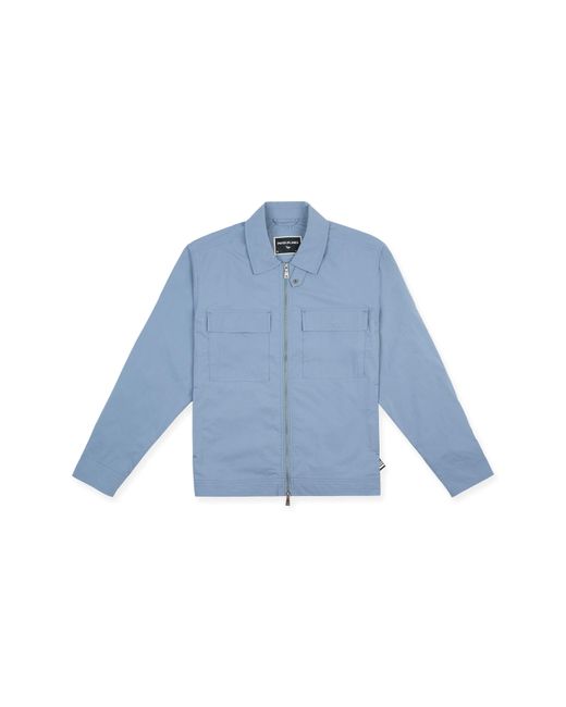 PAPER PLANES Blue Cotton Blend Utility Jacket for men