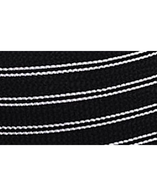 TOPSHOP Black Stripe Scoop Back One-piece Swimsuit