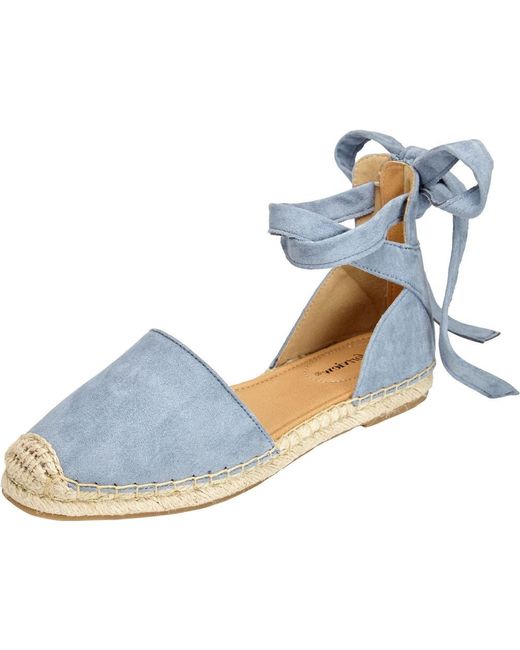Comfortview Blue The Shayla Flat Espadrille