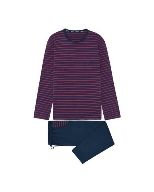 Hom Purple Carson Long Pajama Set for men