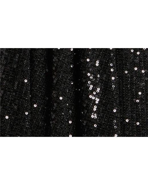 Boss Black Dillio Sequin Mesh Long Sleeve Cocktail Dress
