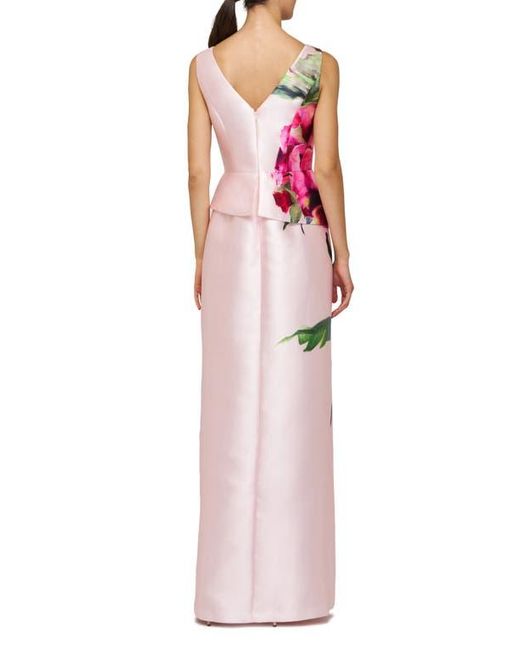 kay unger pink floral dress Kay Unger Women Pink Floral Sleeveless Sheath Dress Sz 4 EUC