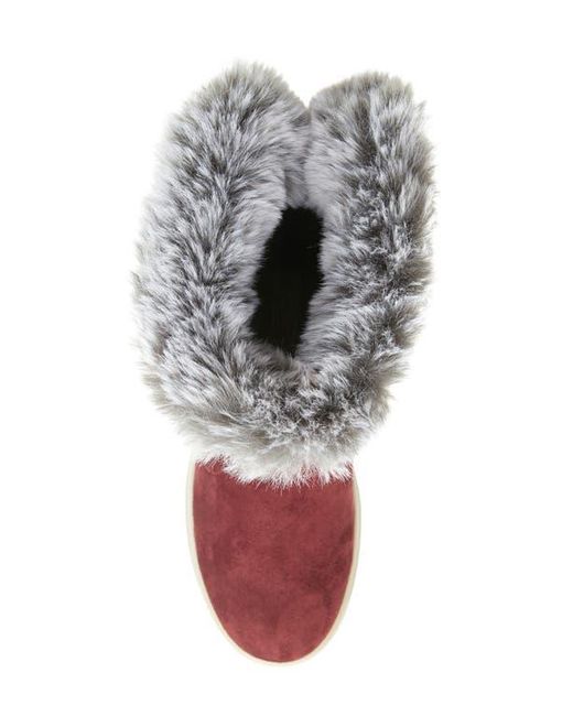 Flexus by Spring Step Red Snowbird Waterproof Faux Fur Boot
