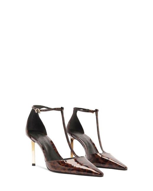 SCHUTZ SHOES White Allure Pointed Toe T-Strap Pump
