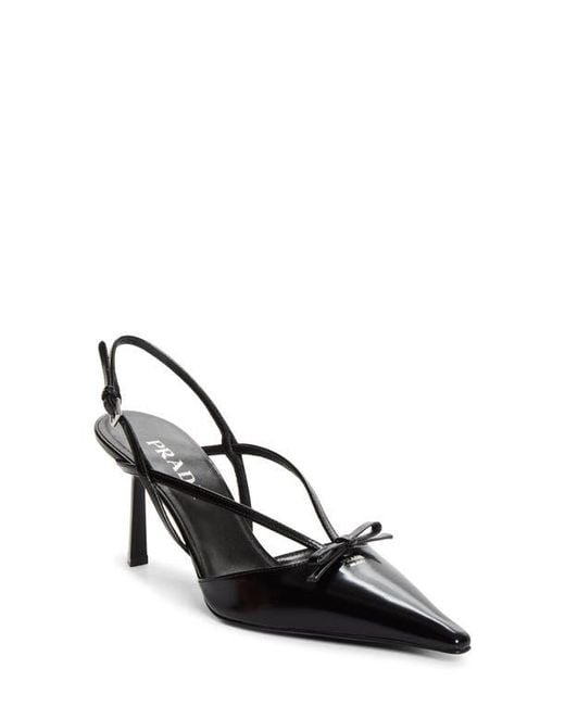 Prada Black Slingback Pump