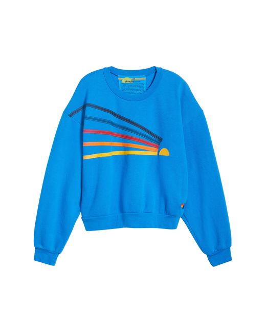Aviator Nation Blue Daydream Appliqué Graphic Sweatshirt