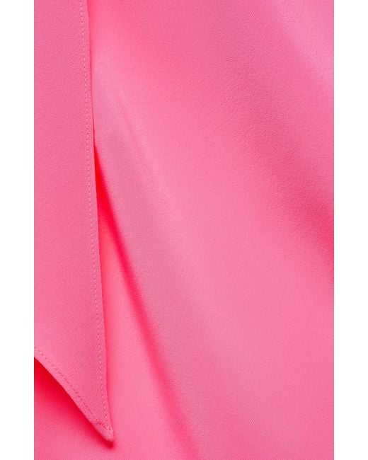 Mango Pink Lazaro One-shoulder Gown