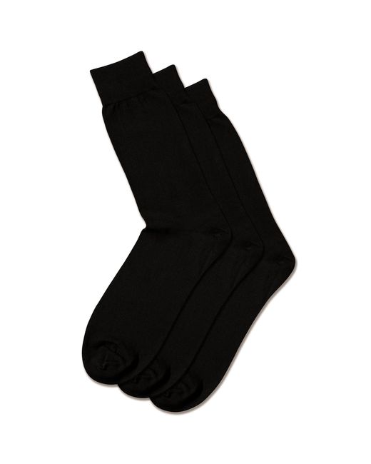 Charles Tyrwhitt Black Cotton Rich 3 Pack Socks for men
