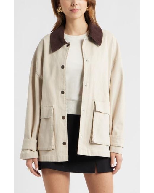 Open Edit Natural Canvas Barn Jacket