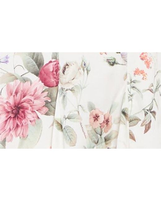 Alice + Olivia White Julietta Floral Print Minidress