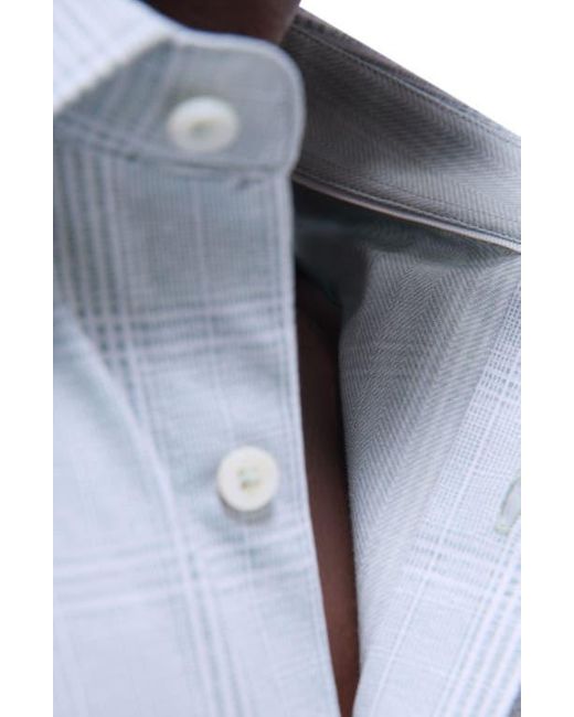 Bugatchi Blue Jimmy Ooohcotton Print Button-Up Shirt for men