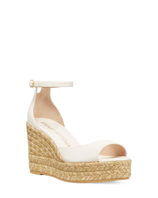 Stuart Weitzman Natural Nudistia Espadrille Wedge Sandal