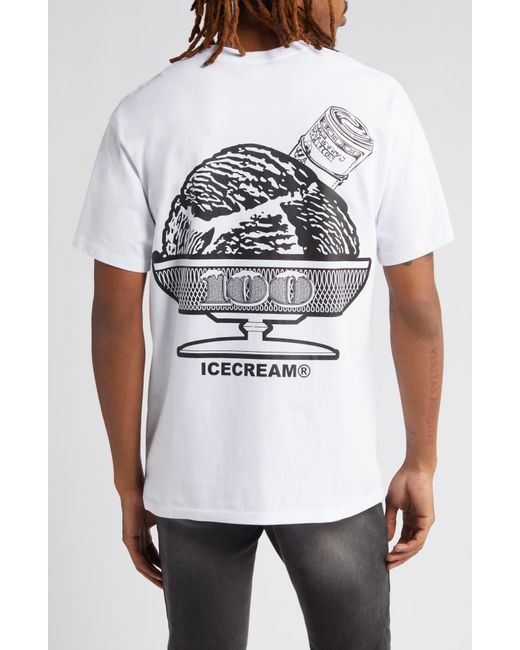 ICECREAM White Roll Graphic T-shirt for men