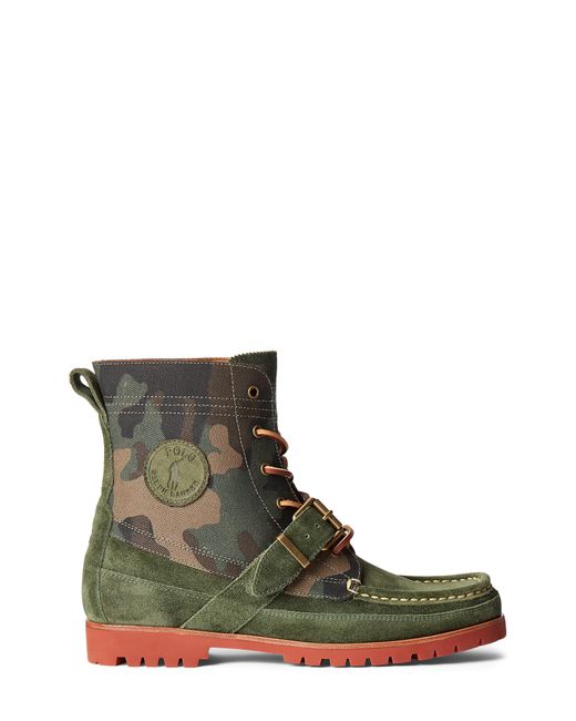 Polo Ralph Lauren Green Ranger Buckle Combat Boot for men