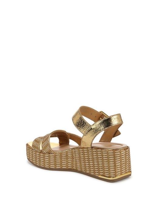 Sarto Metallic Tilly Ankle Strap Platform Wedge Sandal