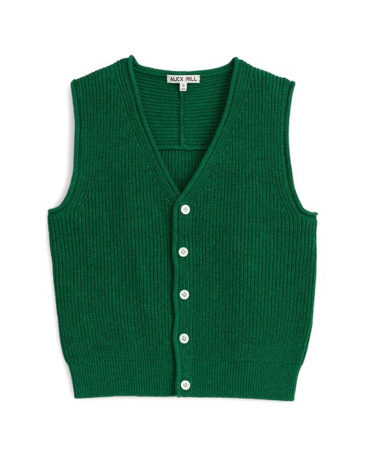 Alex Mill Green Eldridge Sweater Vest
