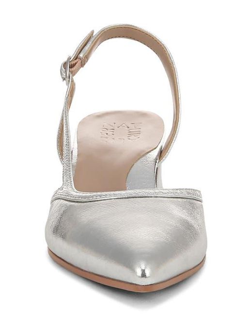 Naturalizer White Mila Pointed Toe Slingback Pump